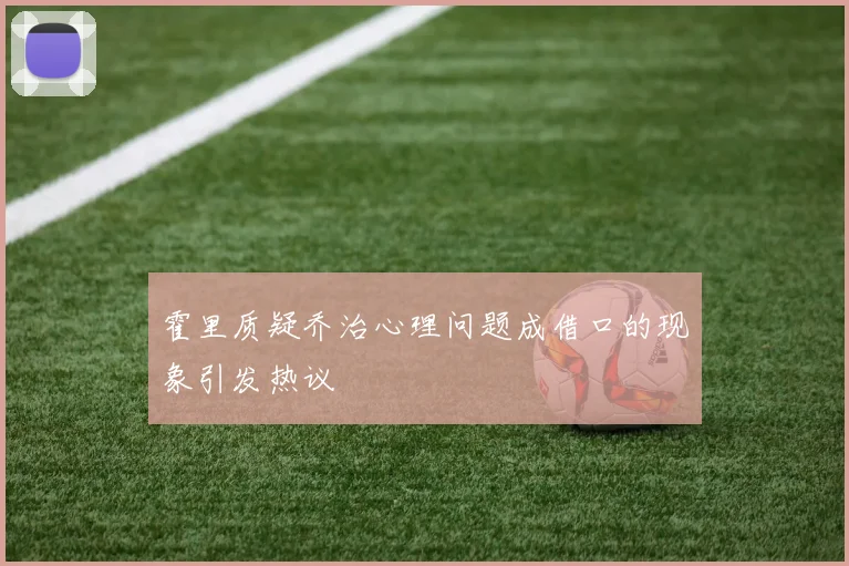 霍里质疑乔治心理问题成借口的现象引发热议